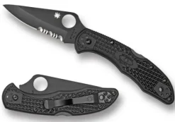 Delica® 4 FRN Black/Black Blade-Spyderco New