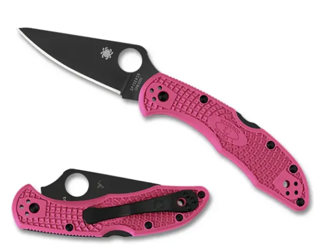 Delica® 4 FRN Pink Black Blade-Spyderco Sale