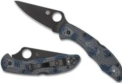 Delica® 4 Gray-Blue Zome Super Blue Black Blade Sprint Run®-Spyderco Hot