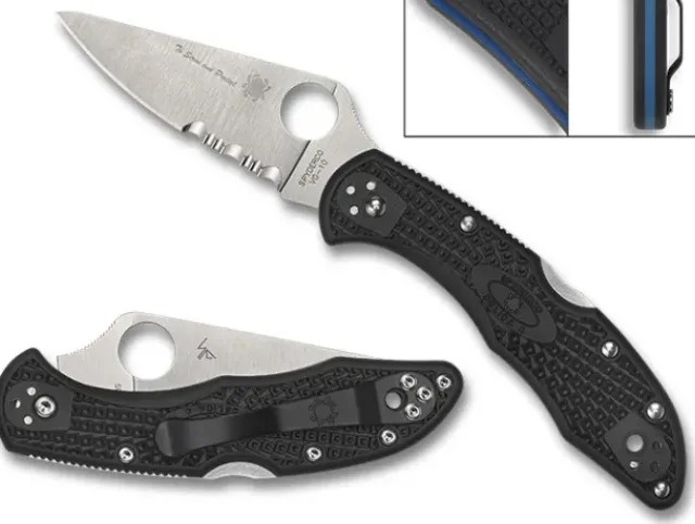 Delica® 4 Lightweight Thin Blue Line-Spyderco Clearance
