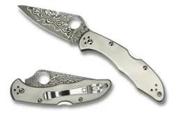 Delica® 4 Ti / Damascus-Spyderco Outlet
