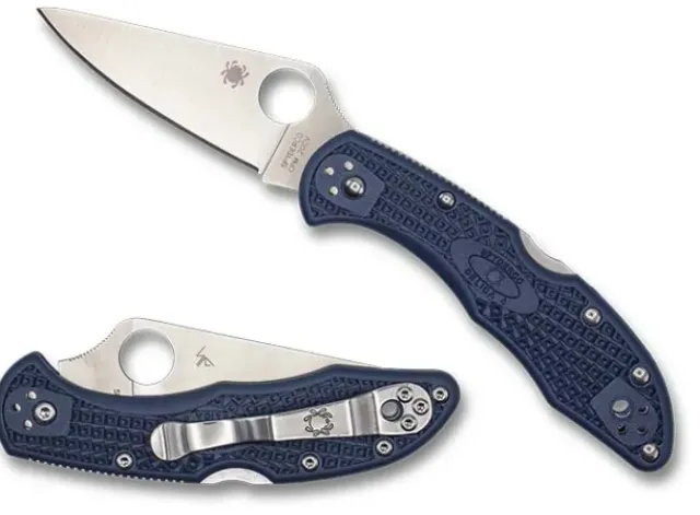 Delica® 4 Dark Navy FRN CPM 20CV Exclusive-Spyderco Outlet