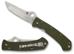 Lum Tanto OD Green G-10 M390 Exclusive-Spyderco Clearance