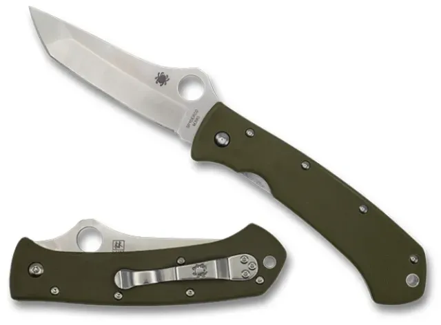 Lum Tanto OD Green G-10 M390 Exclusive-Spyderco Clearance