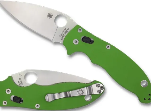 Manix® 2 Neon Green G-10 CPM 20CV Exclusive-Spyderco New