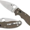Manix&reg; 2 Brown Canvas Micarta CPM CRU-WEAR-Spyderco