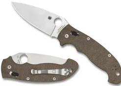 Manix&reg; 2 XL Brown Canvas Micarta CPM CRU-WEAR-Spyderco Best