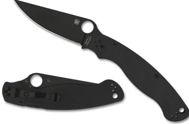 Military™ 2 Black G-10 Black Blade-Spyderco Best