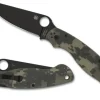 Military™ 2 Camo G-10 Black Blade PlainEdge-Spyderco Online