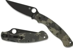 Military™ 2 Camo G-10 Black Blade PlainEdge-Spyderco Online
