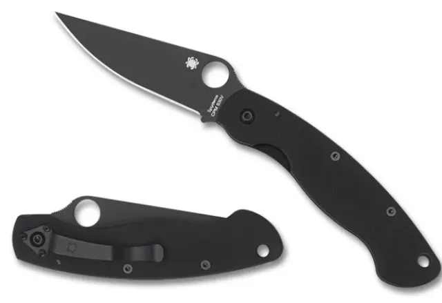 Military™ Model G-10 Black / Black Blade-Spyderco Online