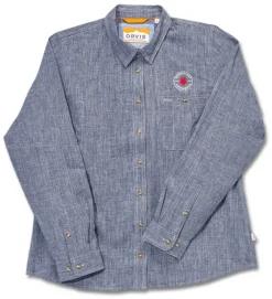 Orvis® Women's Tech Chambray Blue Work Shirt Long Sleeve-Spyderco Online