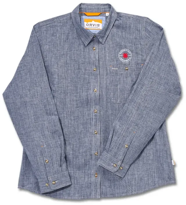Orvis® Women's Tech Chambray Blue Work Shirt Long Sleeve-Spyderco Online