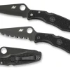 Pacific Salt® FRN Black/Black Blade-Spyderco Outlet