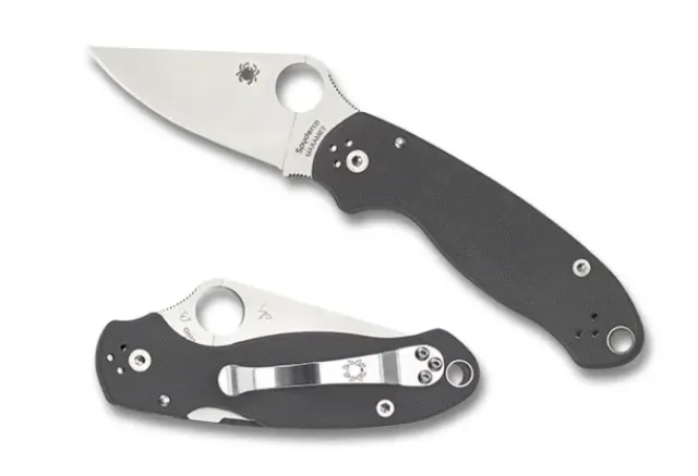 Para® 3 G-10 Dark Gray Maxamet-Spyderco Outlet