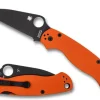 Para Military® 2 Orange G-10 CTS XHP Wharncliffe Black Blade Exclusive-Spyderco