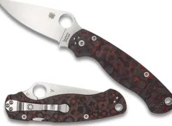 Para Military® 2 Red Fat Carbon Fiber CPM M4 Black Blade Exclusive-Spyderco