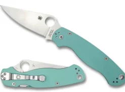 Para Military® 2 Teal G-10 CPM S90V Exclusive-Spyderco Sale