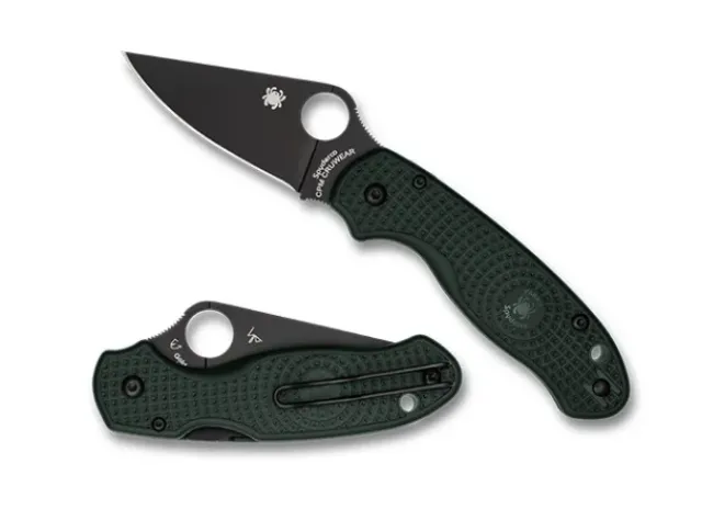 Para® 3 Lightweight Deep Forest Green FRN CPM CRU-WEAR Black Blade Exclusive-Spyderco Hot