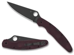 Police&trade; 4 Lightweight Micro-Melt&reg; PD#1 Black Blade-Spyderco Discount