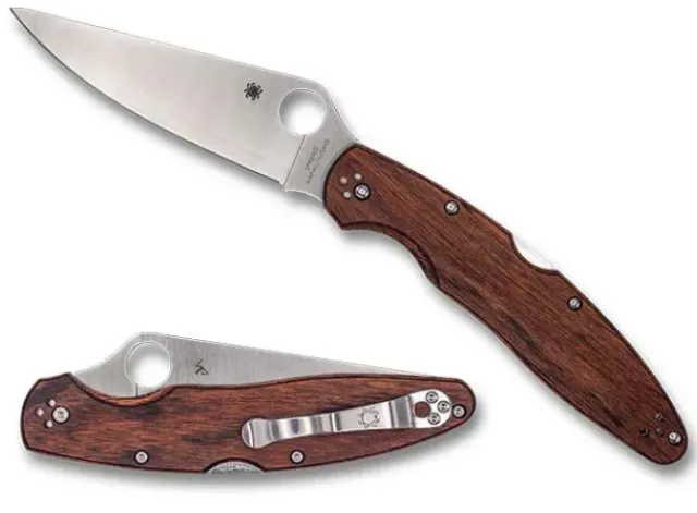 Police™ 4 Pakkawood HAP40/SUS410 Exclusive-Spyderco Clearance
