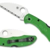 Salt® 2 Green LC200N Wharncliffe SpyderEdge-Spyderco Discount