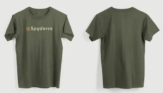 Logo T-Shirt (Military Green)-Spyderco New