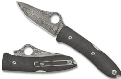 SpyOpera™ Carbon Fiber Thor™ Damascus-Spyderco Outlet