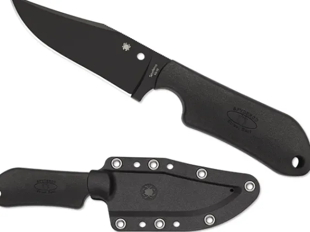 Street Beat™ FRN Black / Black Blade-Spyderco Hot