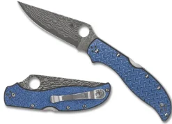 Stretch™ 2 XL Blue Nishijin Glass Fiber Damascus Sprint Run®-Spyderco Online