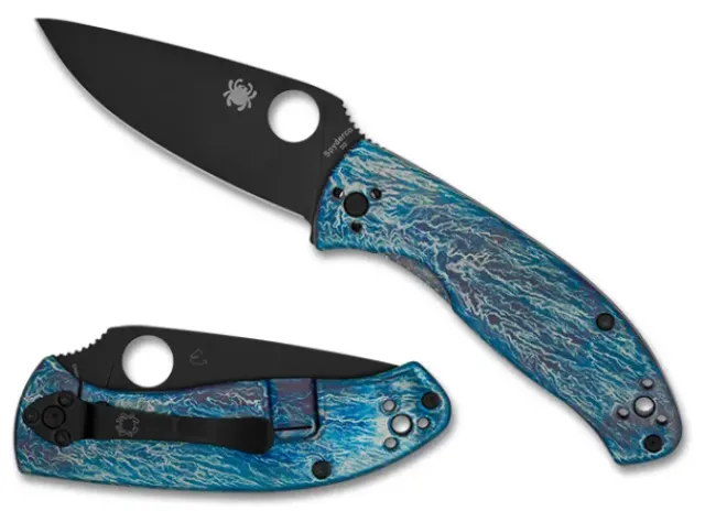 TENACIOUS® R.I.L. DISARRAY™ FINISH D2 Black Blade-Spyderco Hot