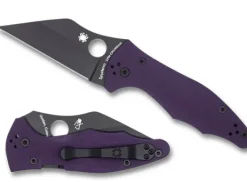 Yojimbo™ 2 Purple G-10 CPM CRU-WEAR Black Blade Exclusive-Spyderco Outlet